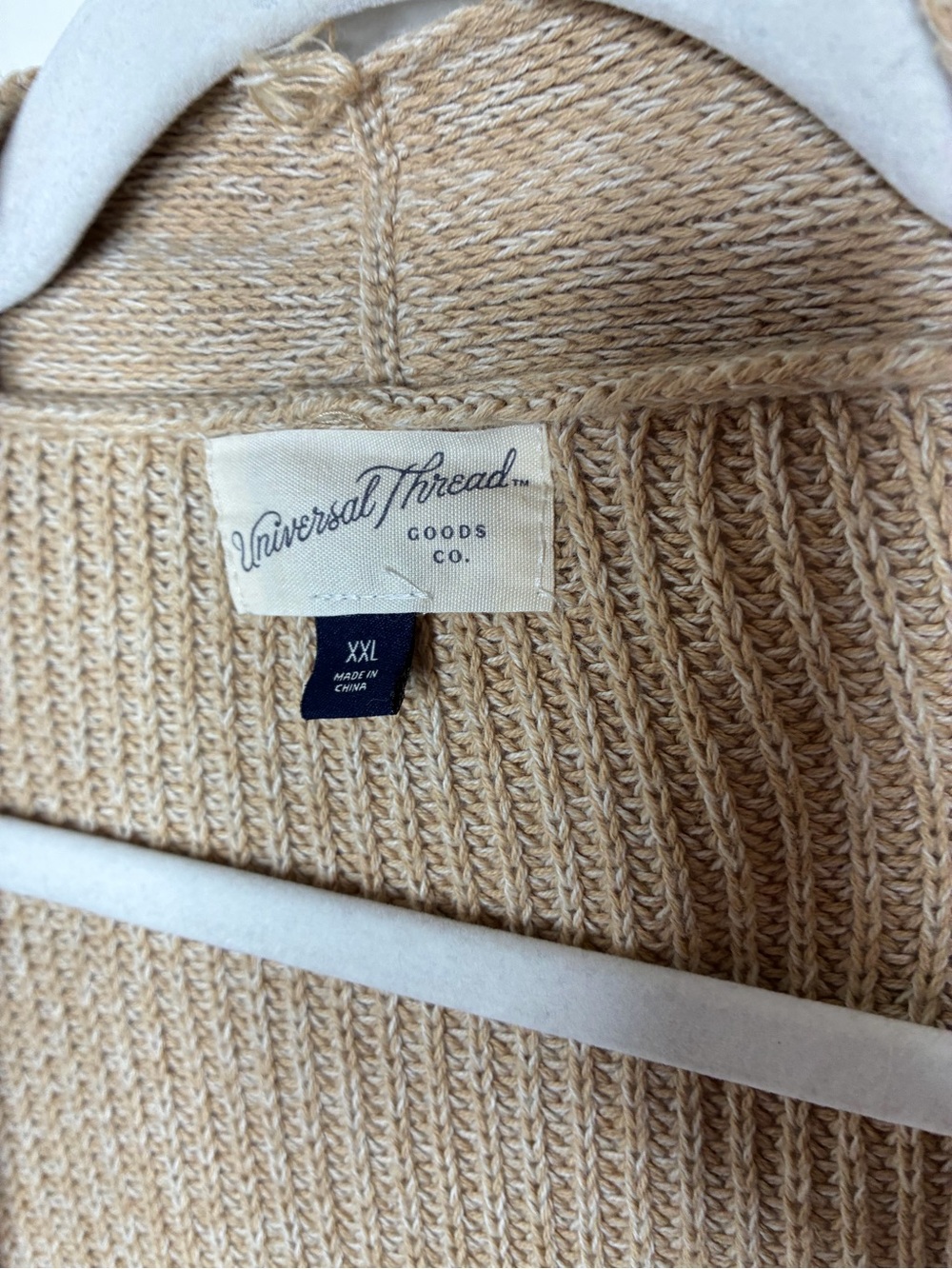 Universal Thread Beige Open-Front Ribbed Cardigan - Picture 5 of 10